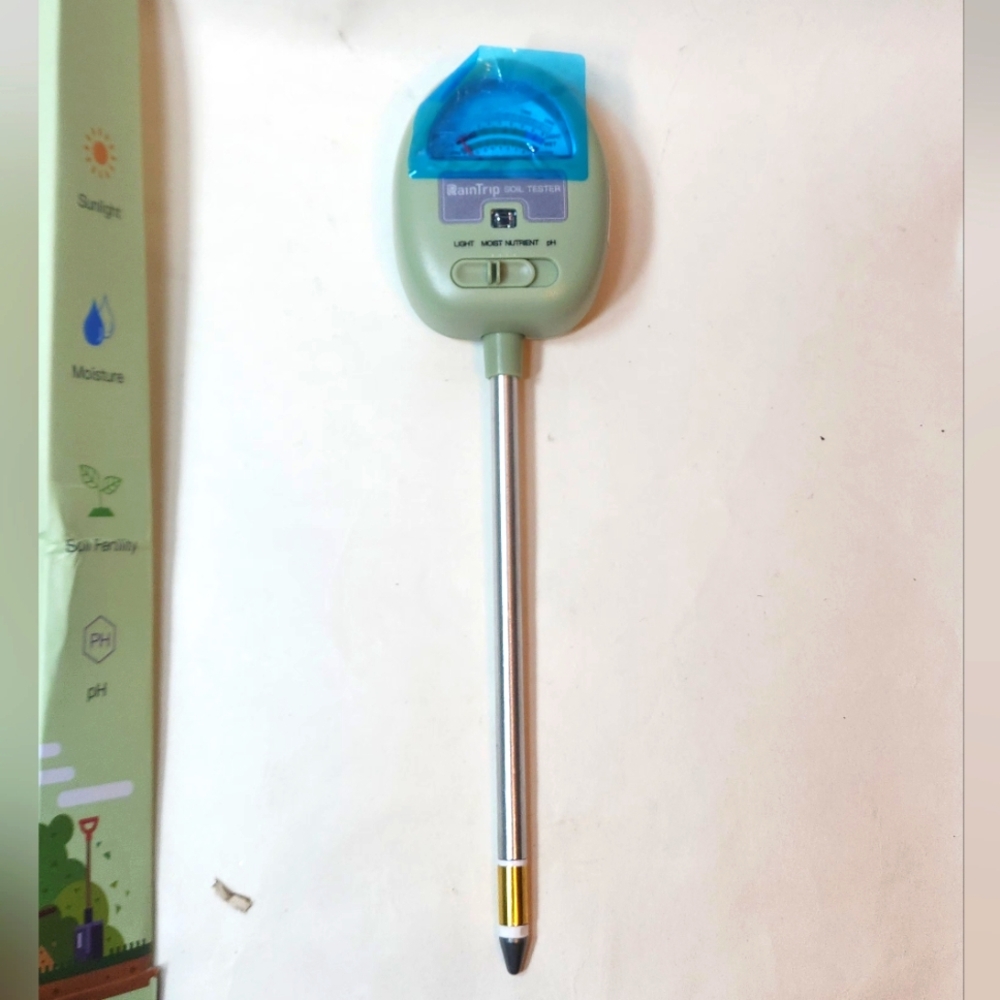 4-in-1 Soil Tester Moisture, Light, pH, Nutrient Meter for Garden & Farm